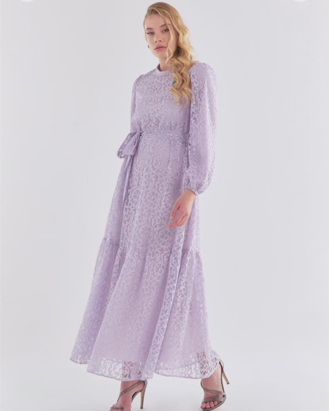 KAYRA Lace Dress-Lilac KA-B23-23103