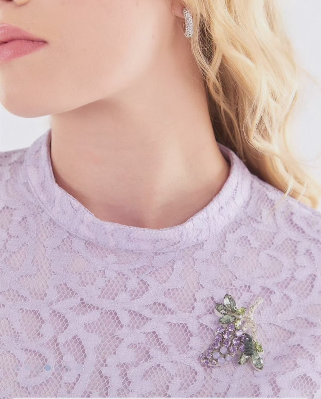 KAYRA Lace Dress-Lilac KA-B23-23103