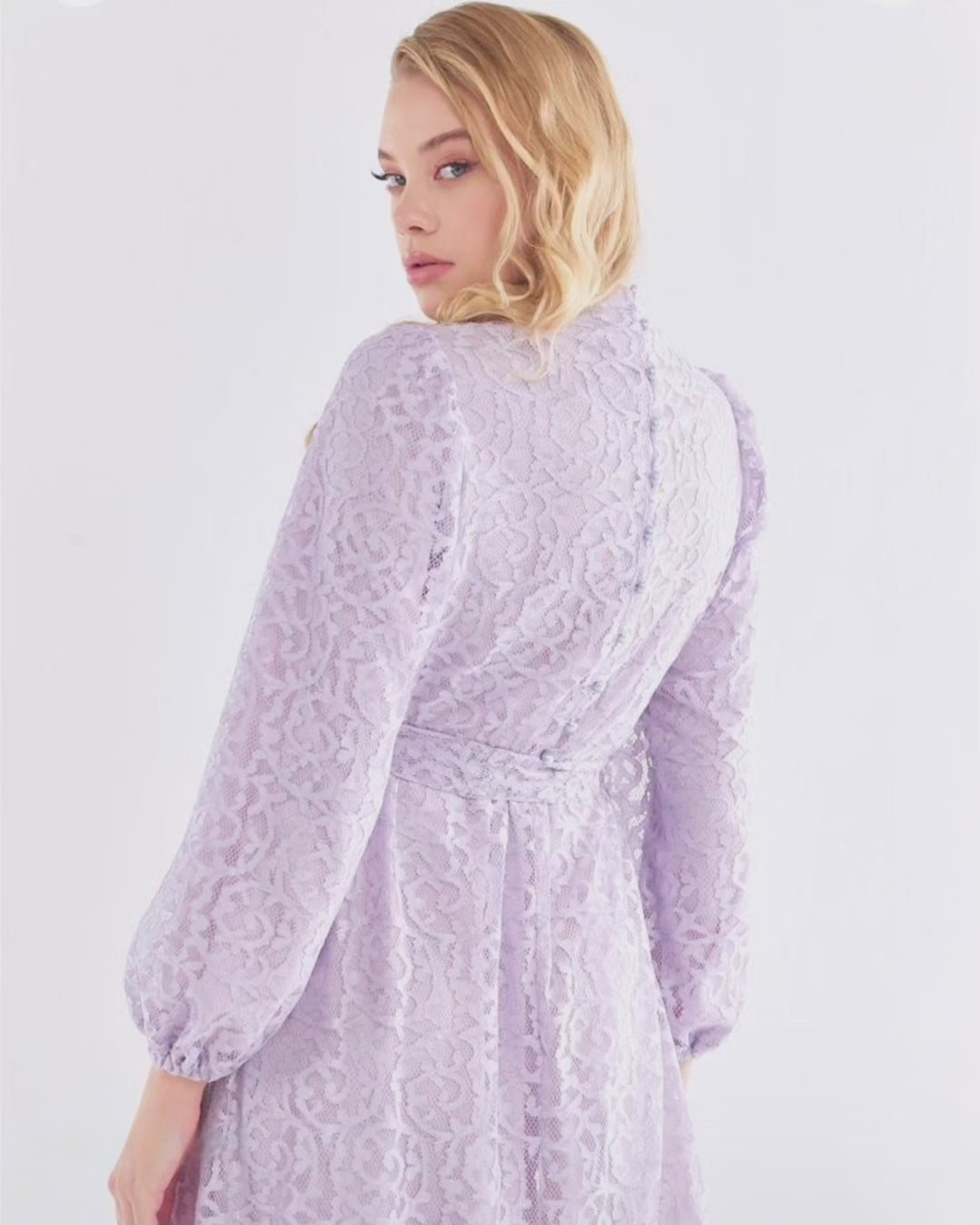 KAYRA Lace Dress-Lilac KA-B23-23103