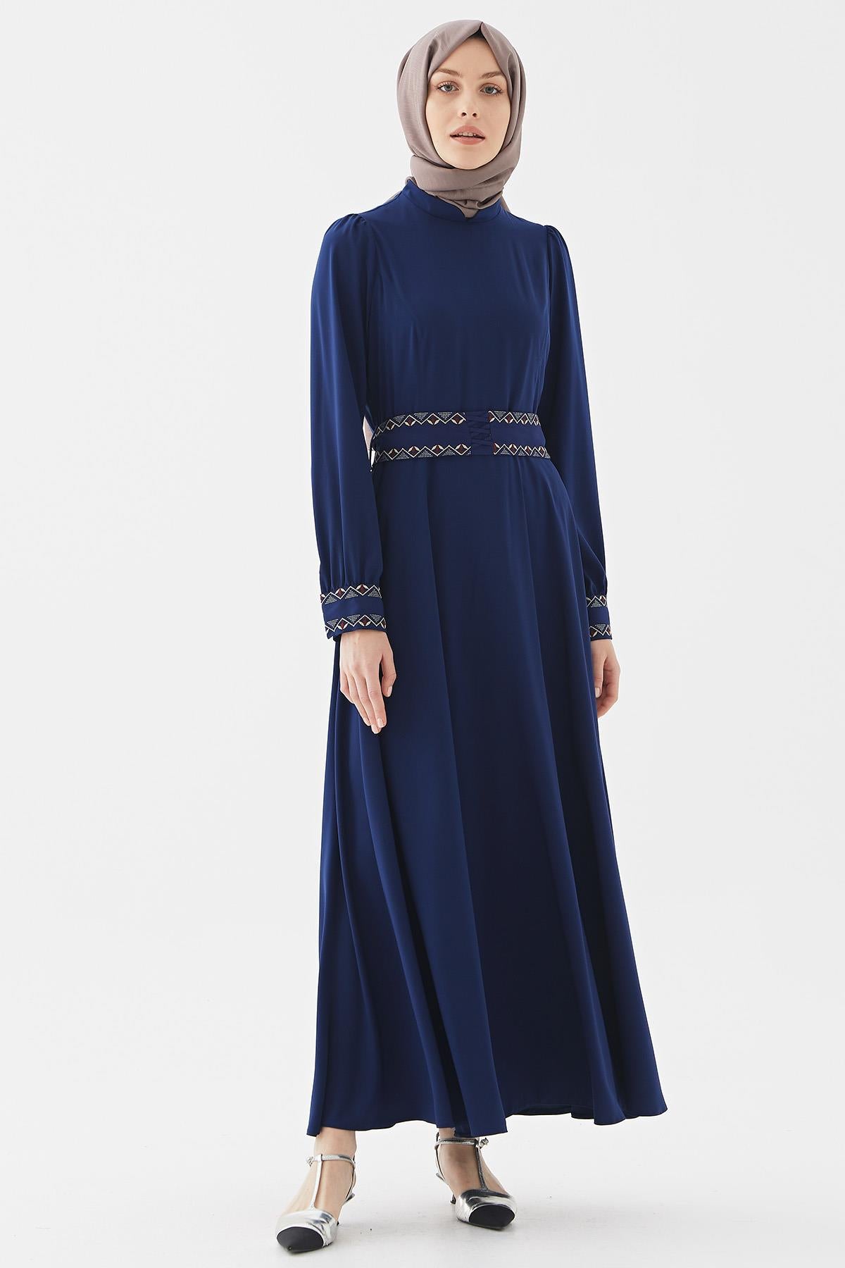 Doque Dress-Navy Blue
