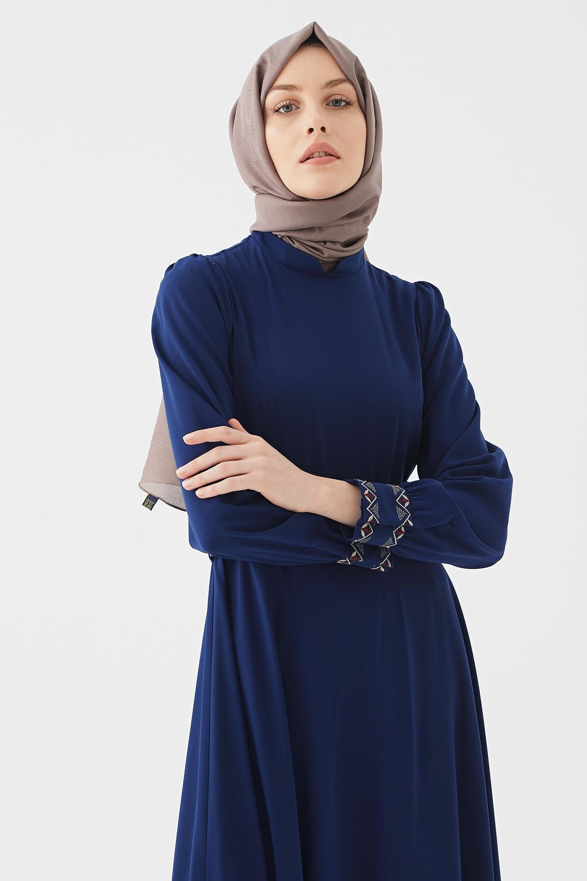 Doque Dress-Navy Blue