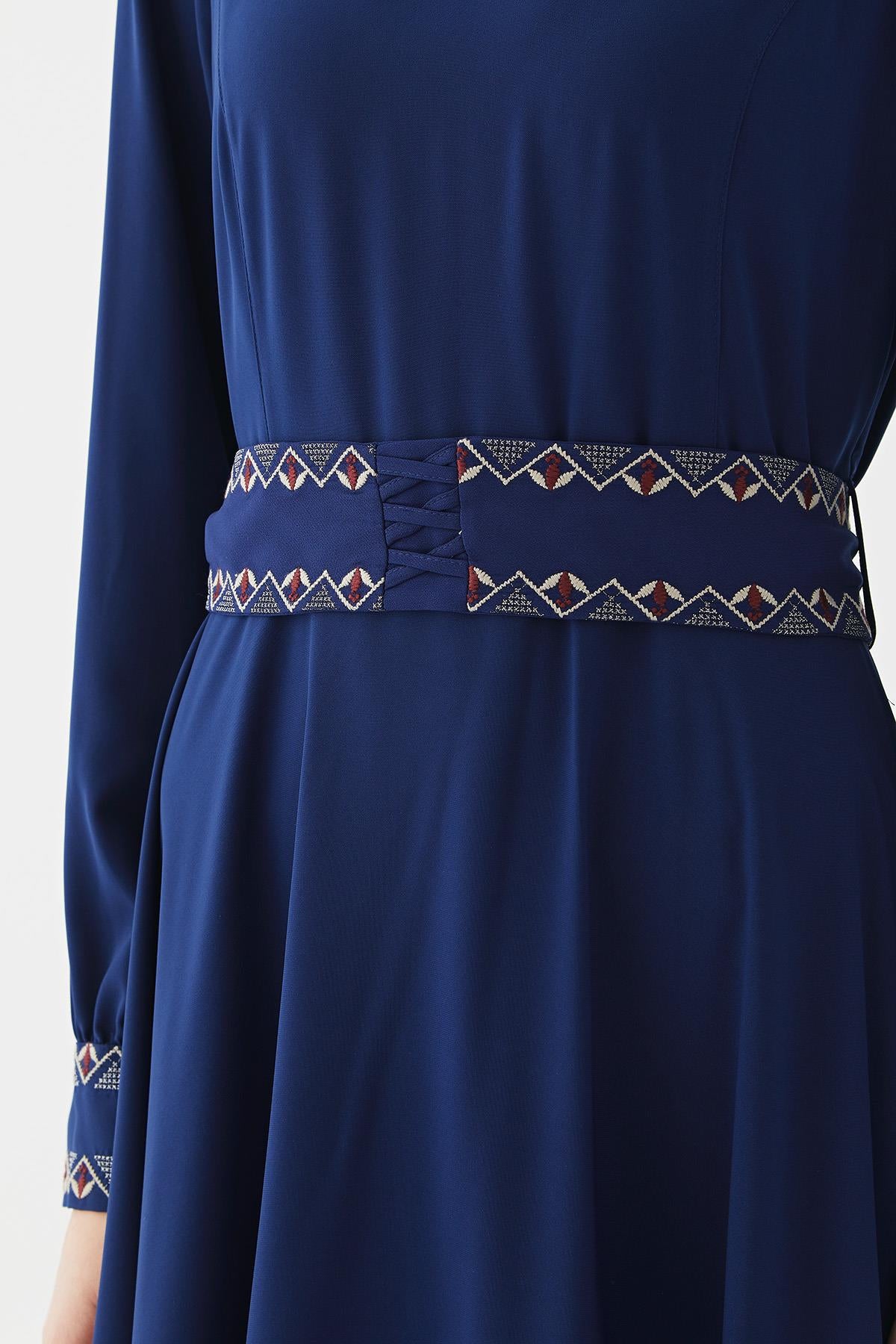 Doque Dress-Navy Blue