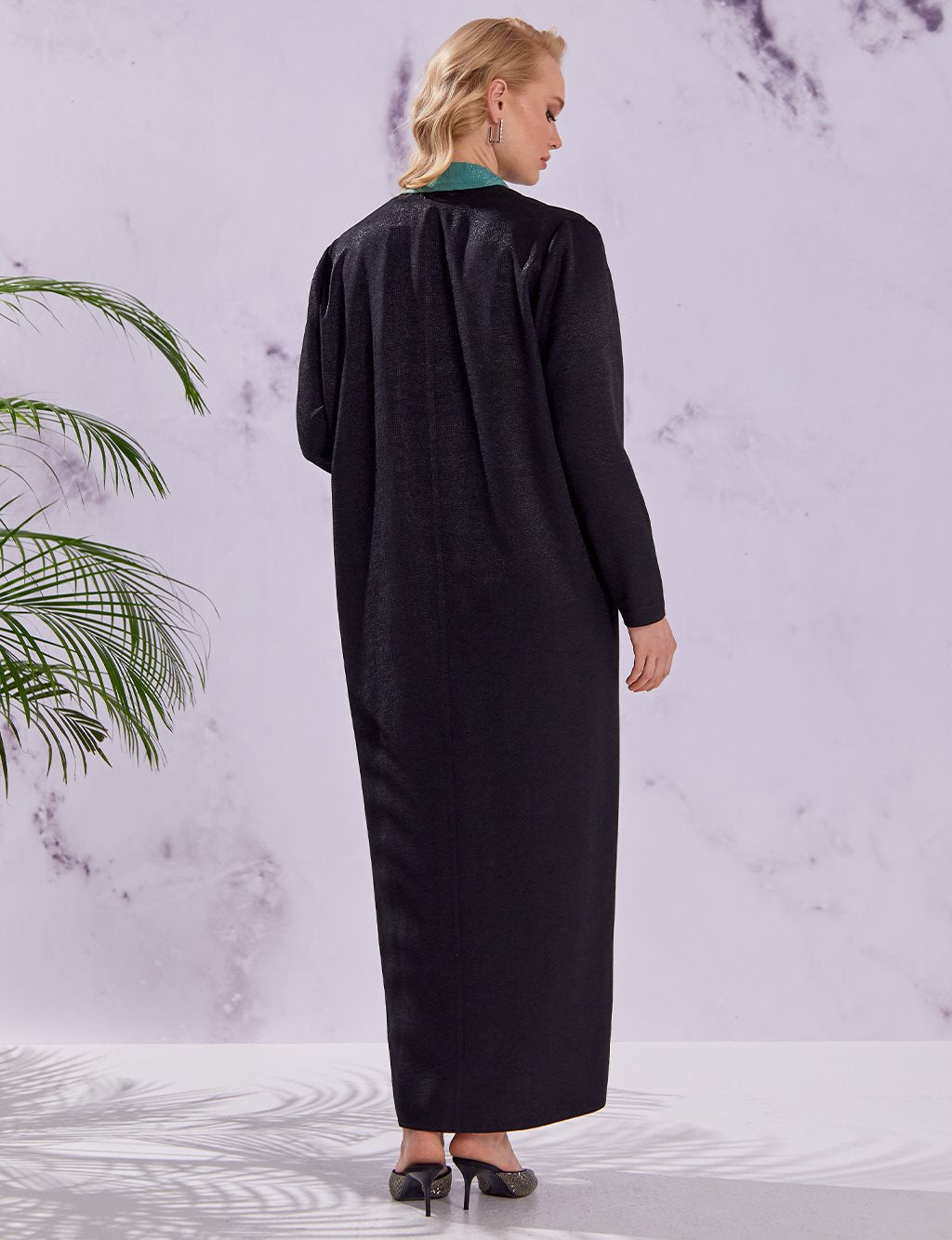 KAYRA Embroidered Dress Suit Black