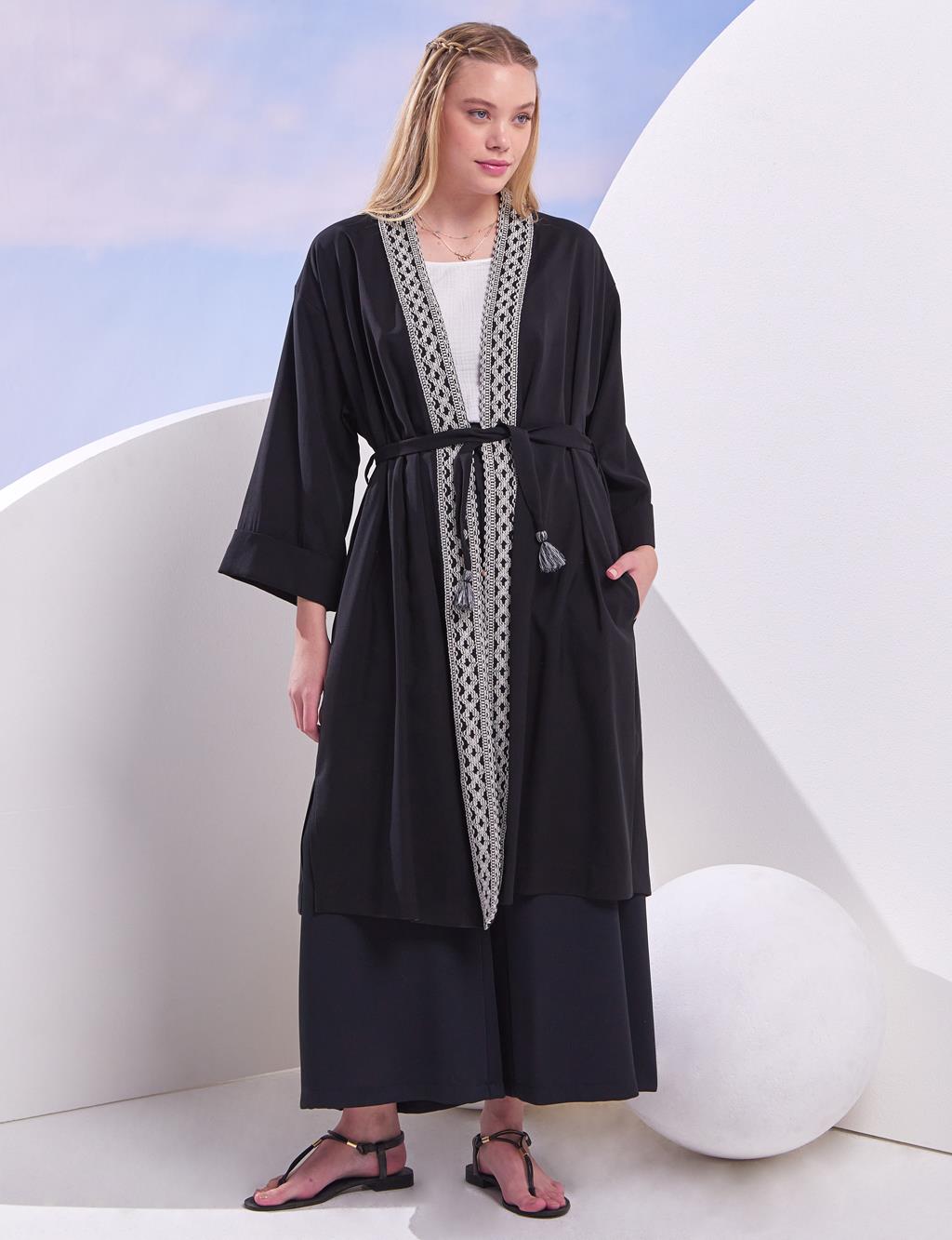 KAYRA Embroidered Detail Jacket Dress