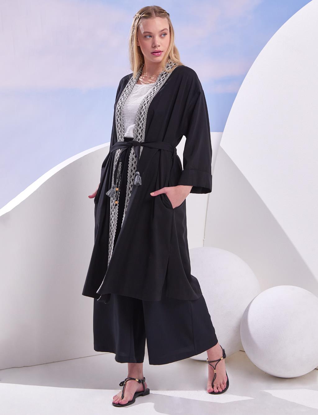KAYRA Embroidered Detail Jacket Dress