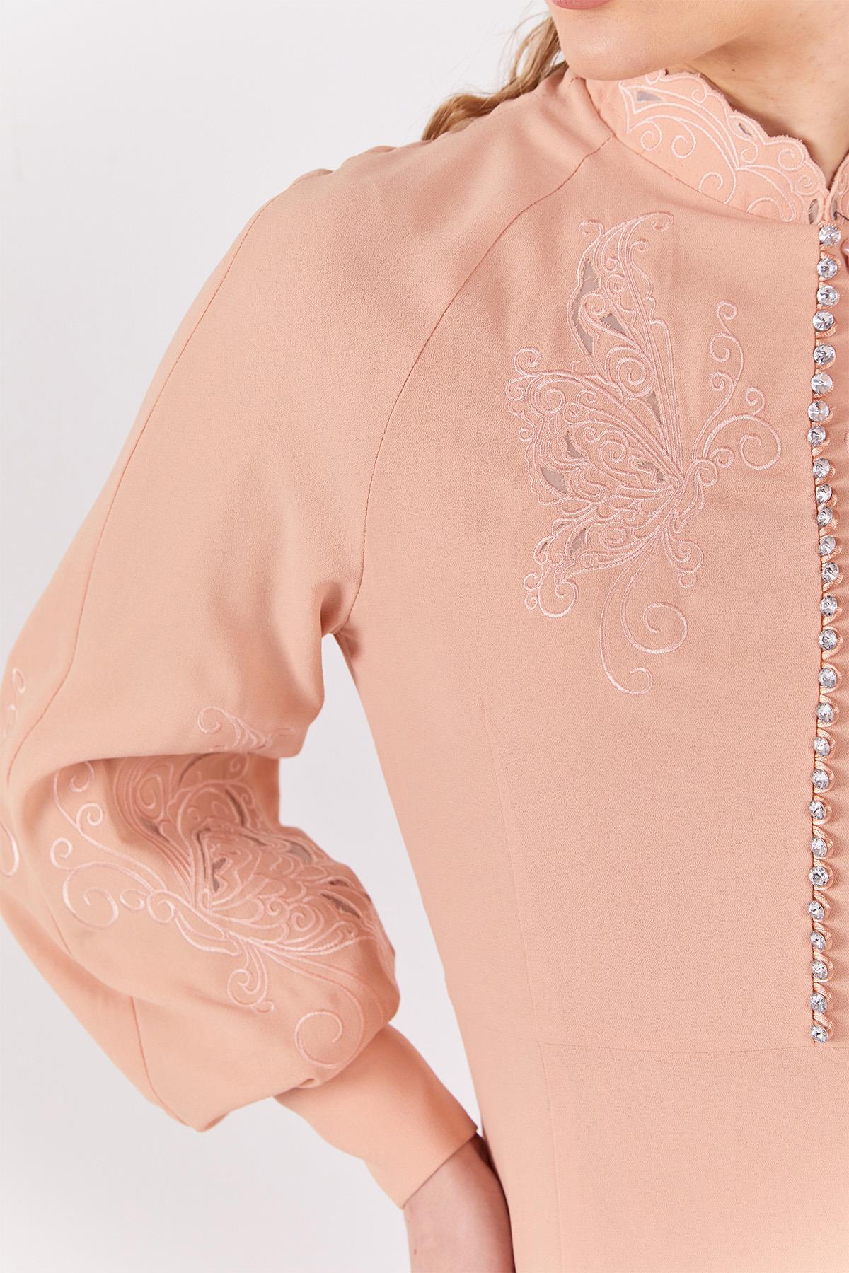 Kayra Long Dress-Powder