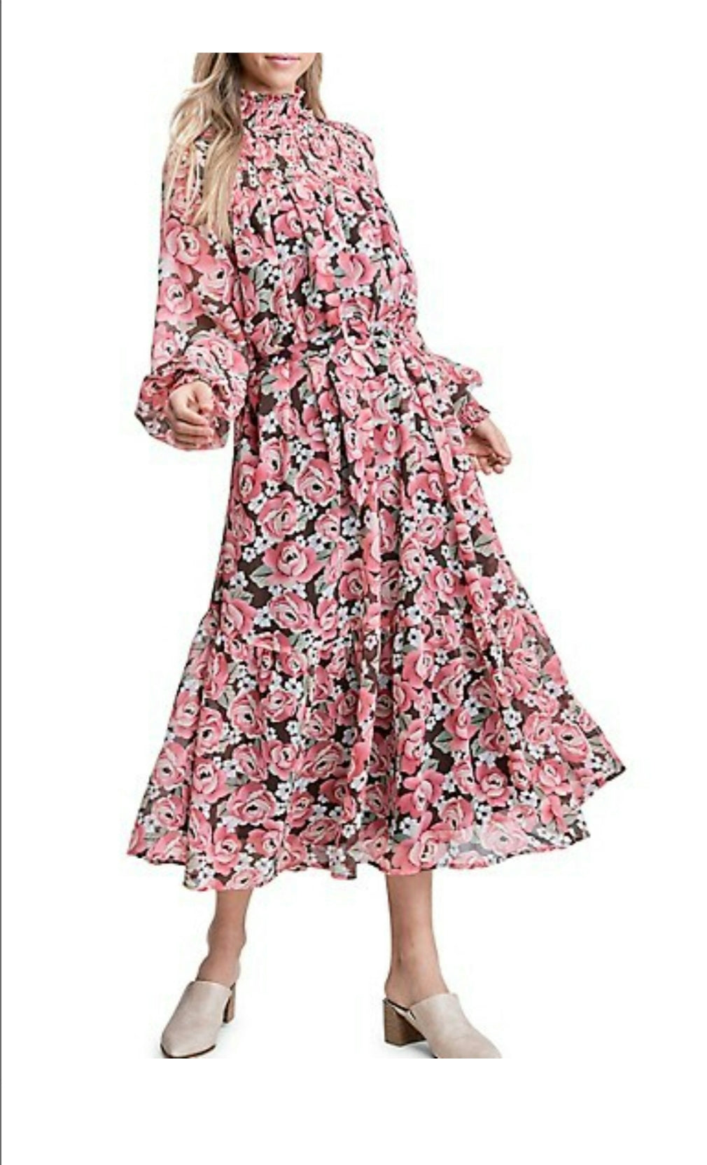 Floral Dress with Belt
