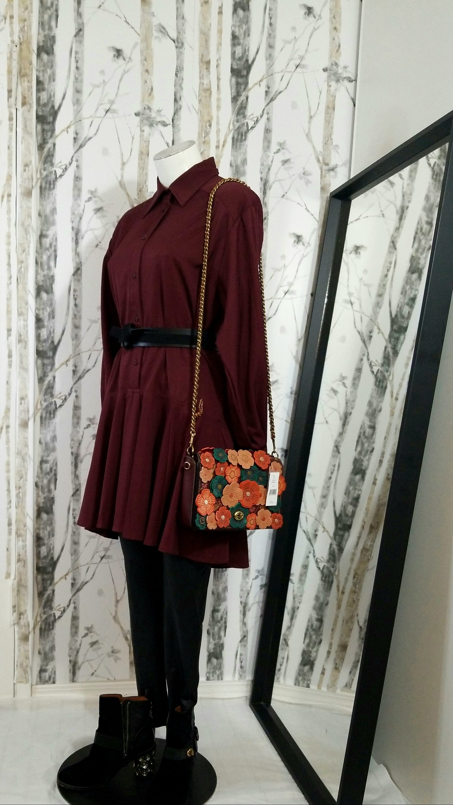 Long-Sleeve Shirtdress. Tunic