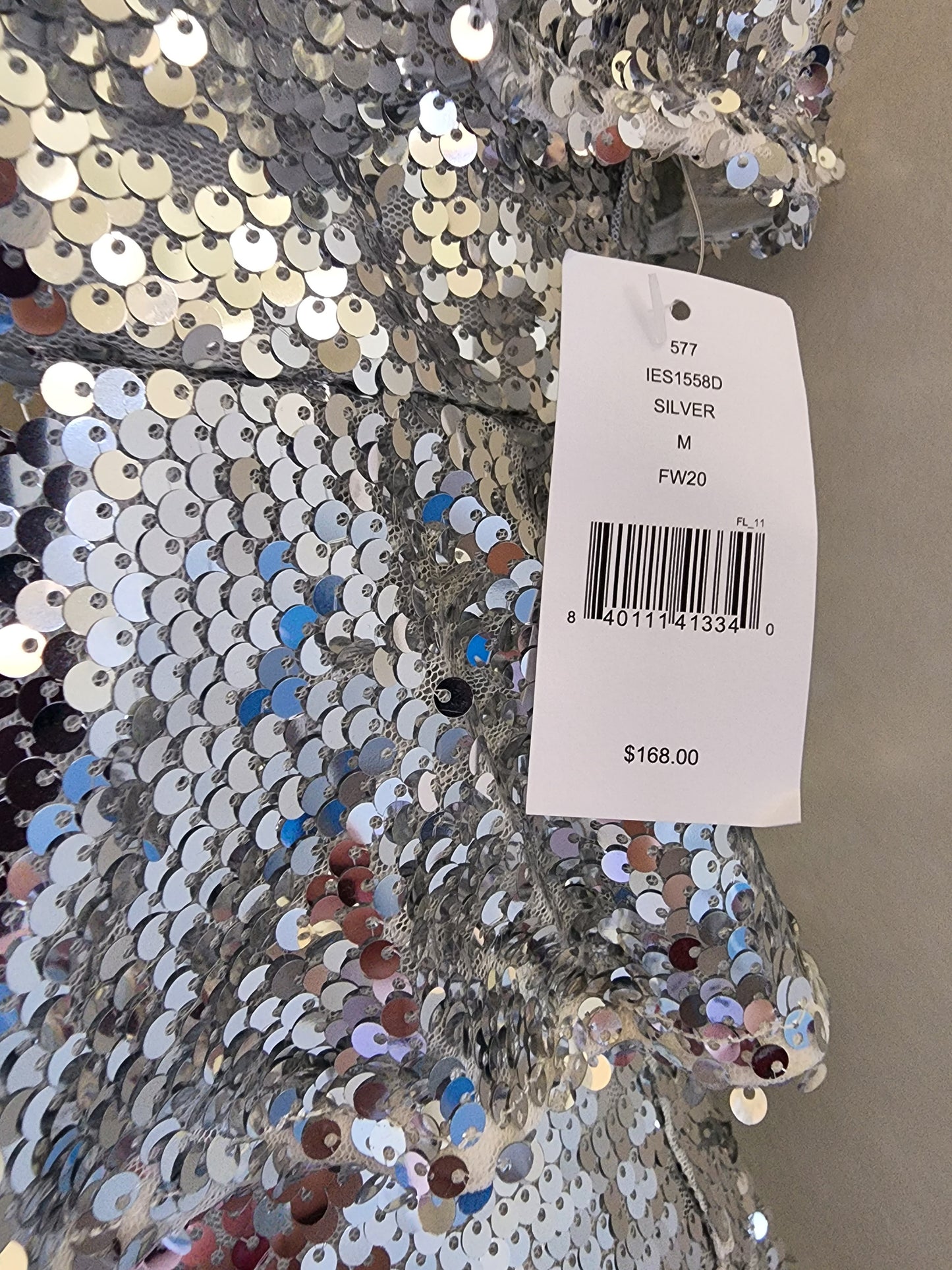 En Saison Sleeveless Sequin Tiered Mini Dress