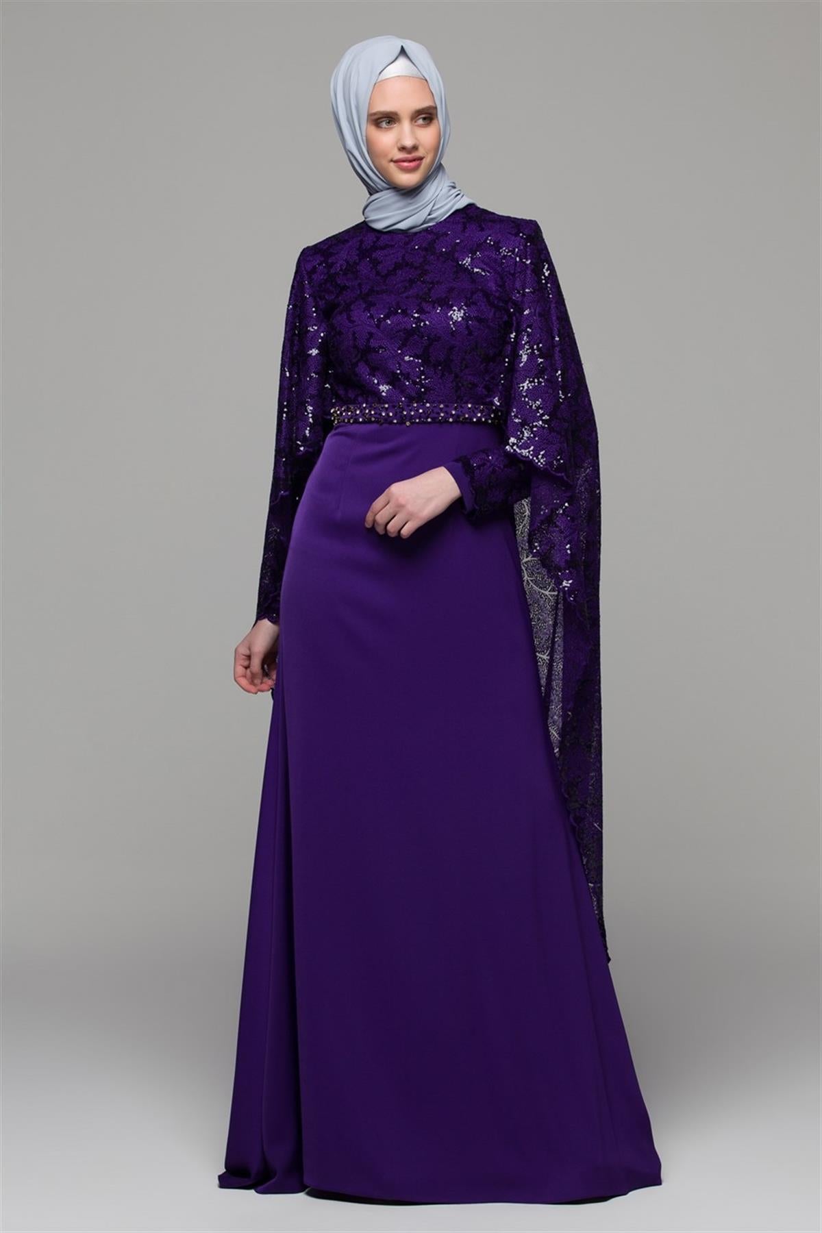 Armine Evening Dress-Cape