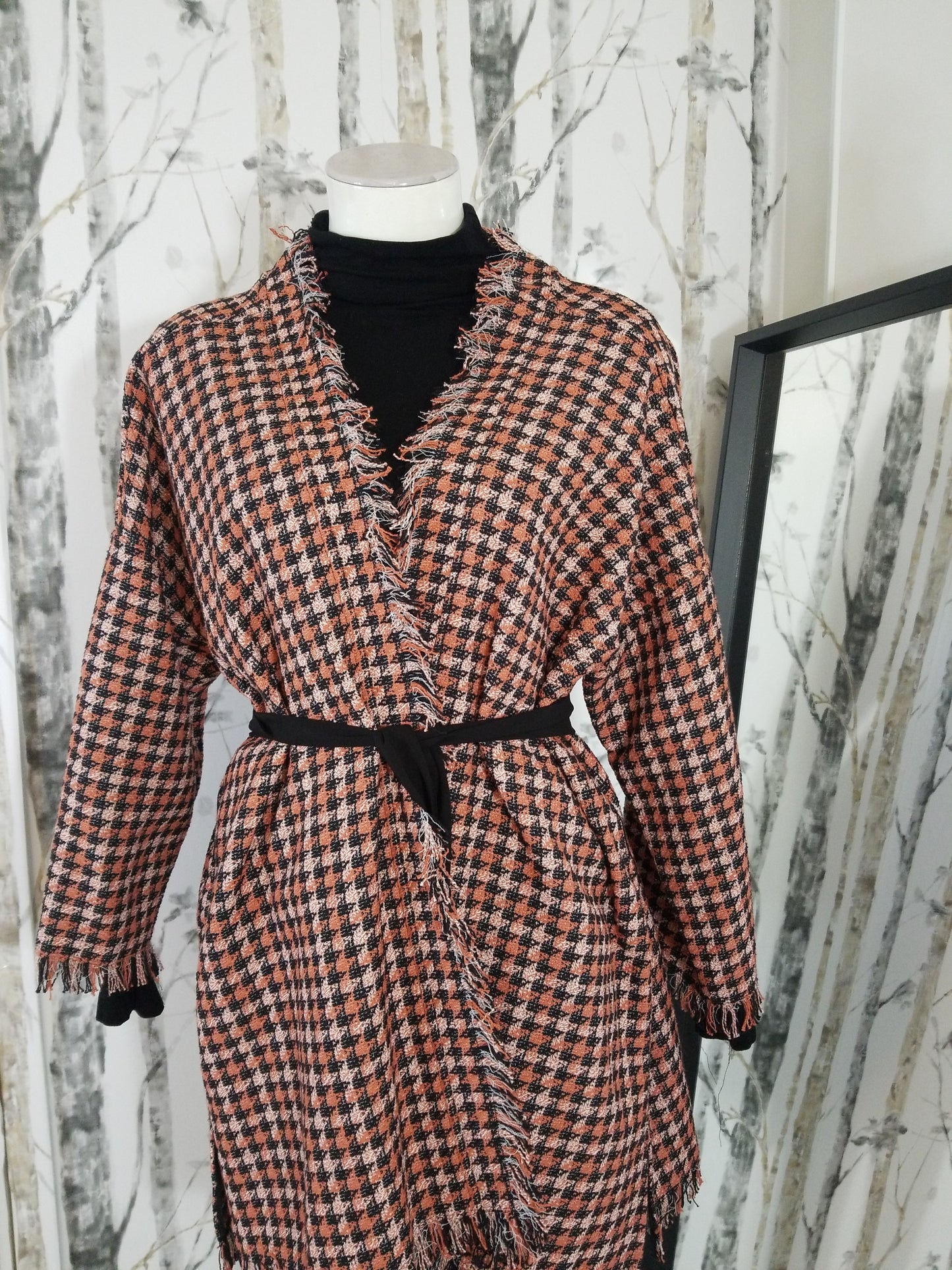 Tweed Jacket With Belt