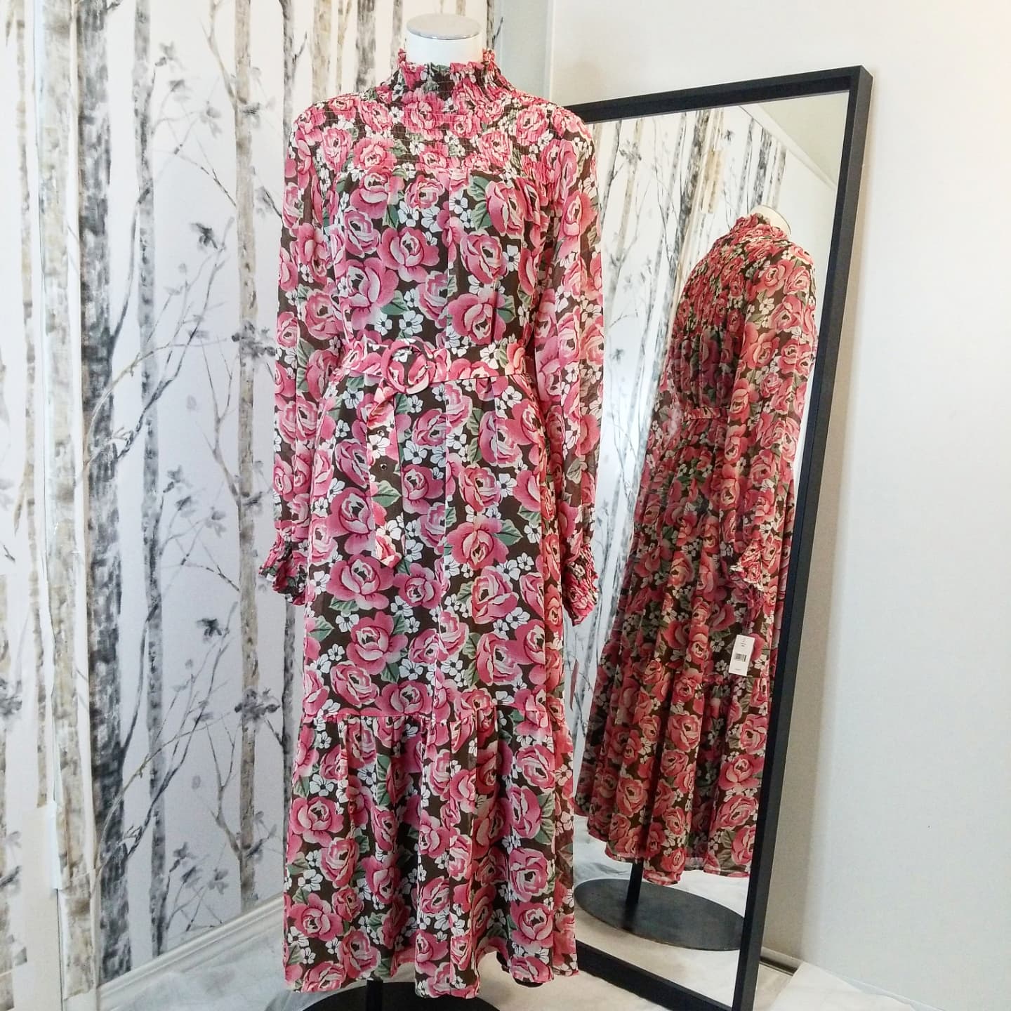 Floral Dress with Belt