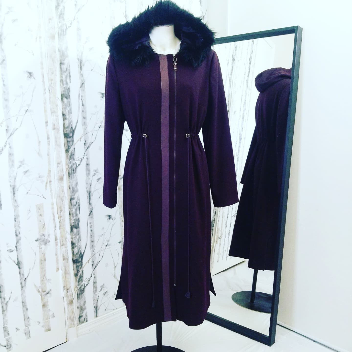 Coat with Faux Fur hoodie