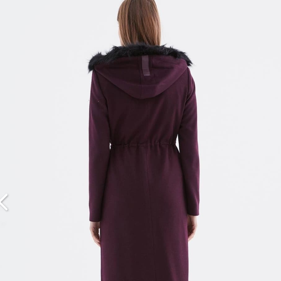 Coat with Faux Fur hoodie