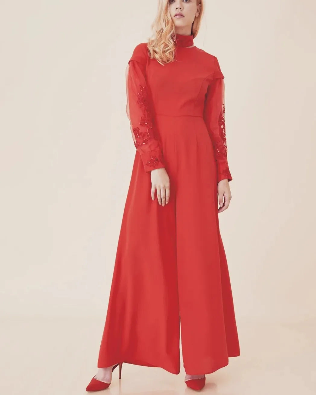 Wide leg Long sleeve Jumpsuit