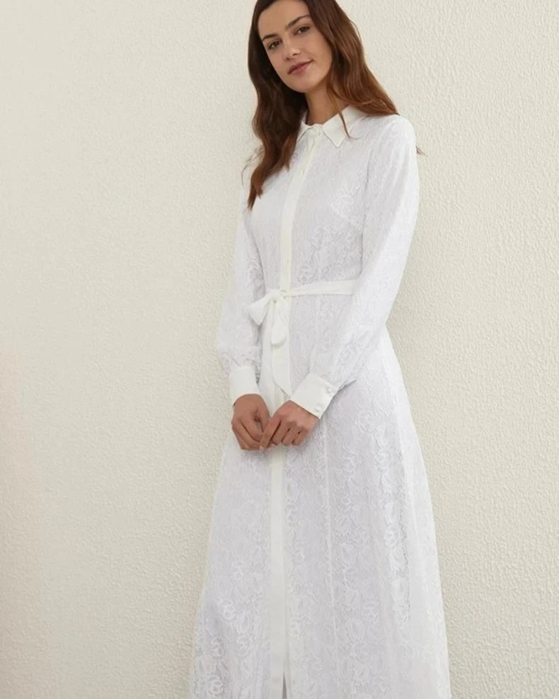 KAYRA lace shirt dress