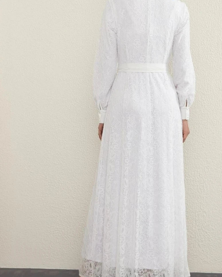 KAYRA lace shirt dress