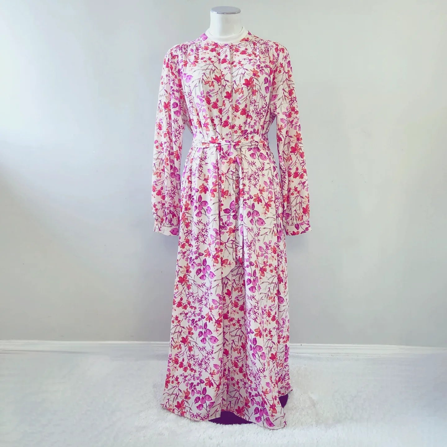 Armine floral shirt dress