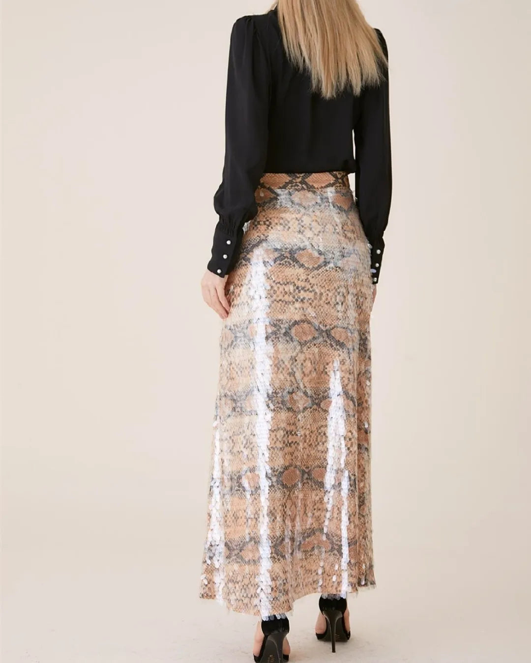 KAYRA sequin long Skirt