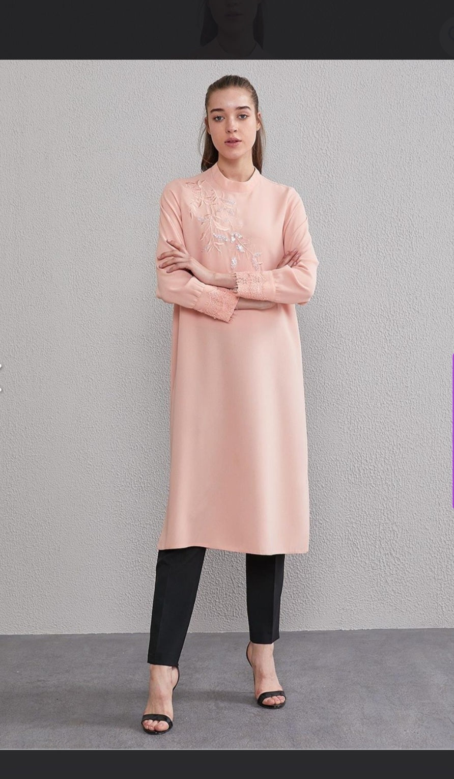 KAYRA long tunic midi dress