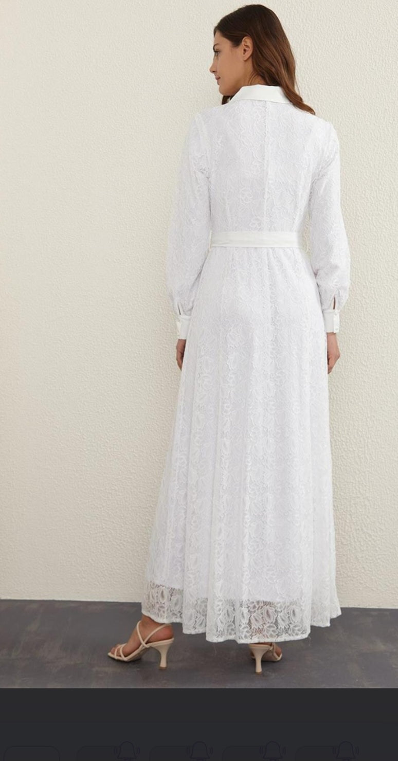 KAYRA lace shirt dress