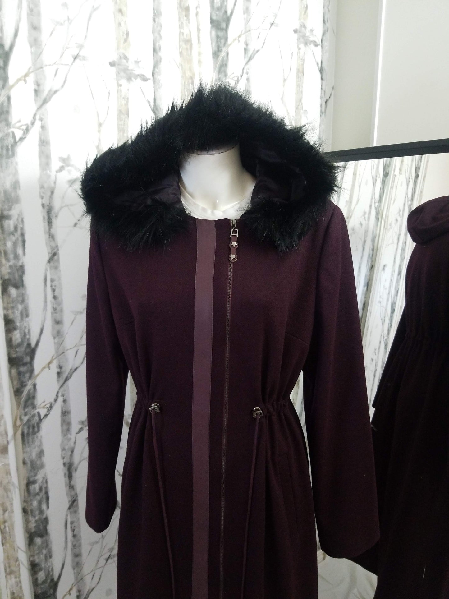 Coat with Faux Fur hoodie