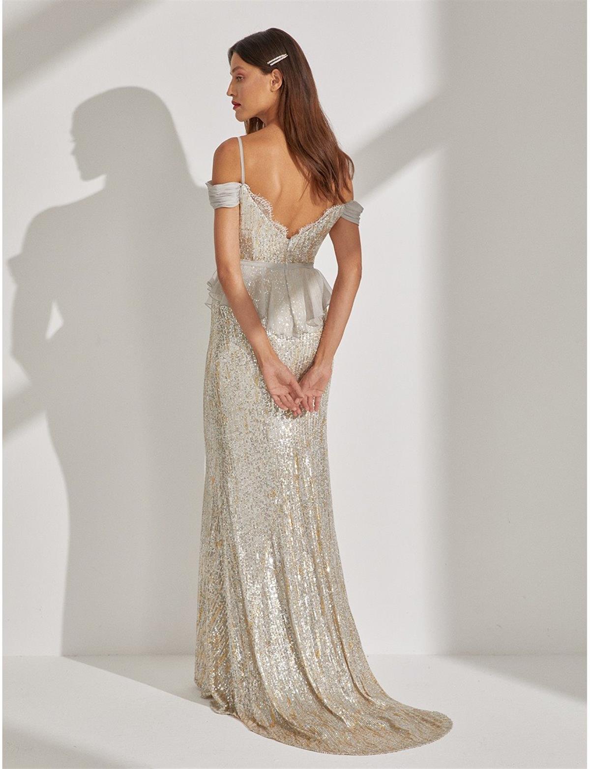 Tiara Dresses-TA-B20-26135-108 Silver