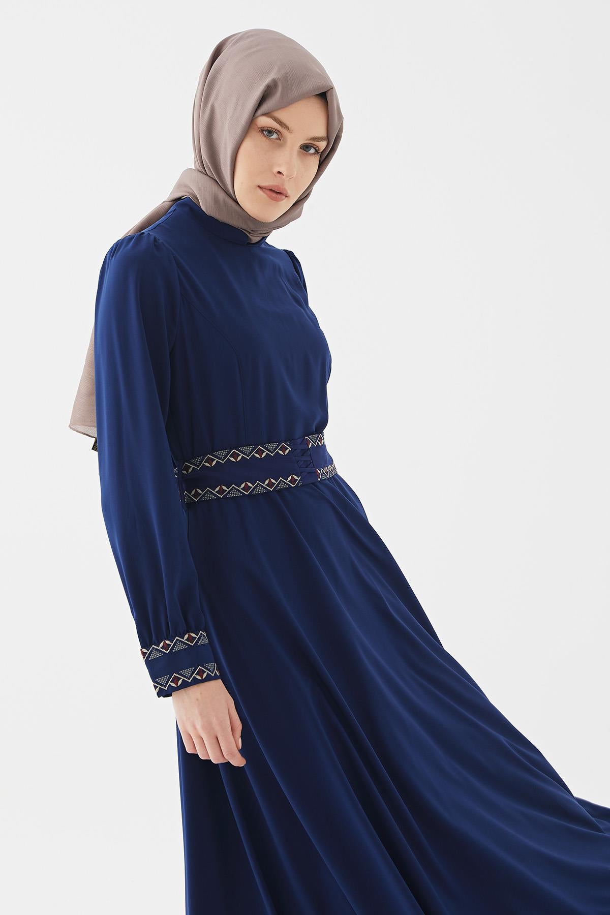 Doque Dress-Navy Blue