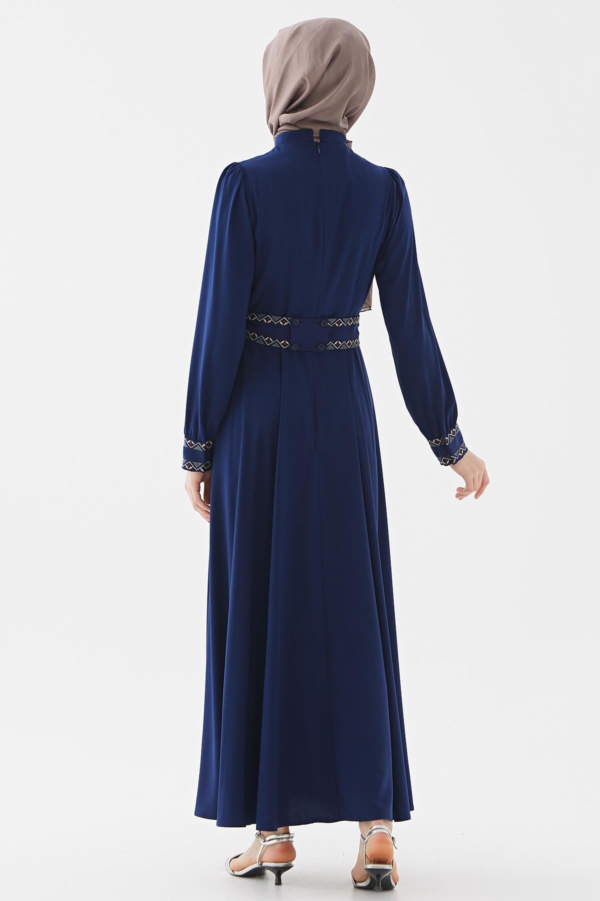 Doque Dress-Navy Blue