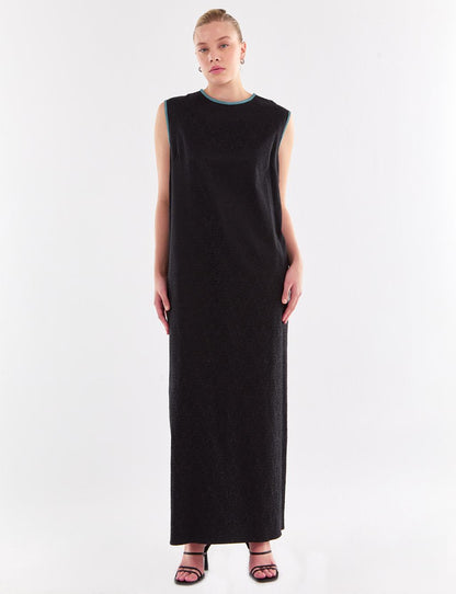KAYRA Embroidered Dress Suit Black