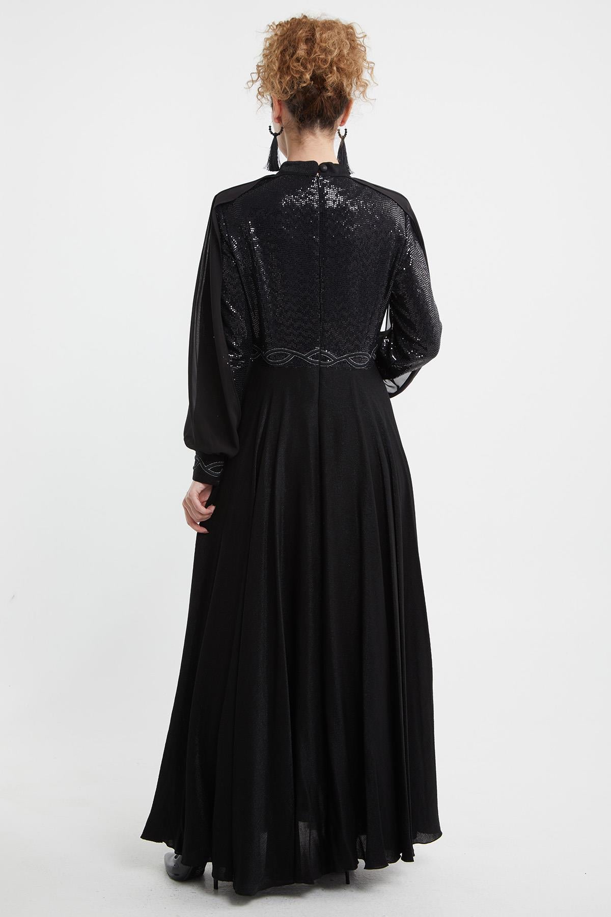 Doque Evening Dress-Black DO-B21-63039