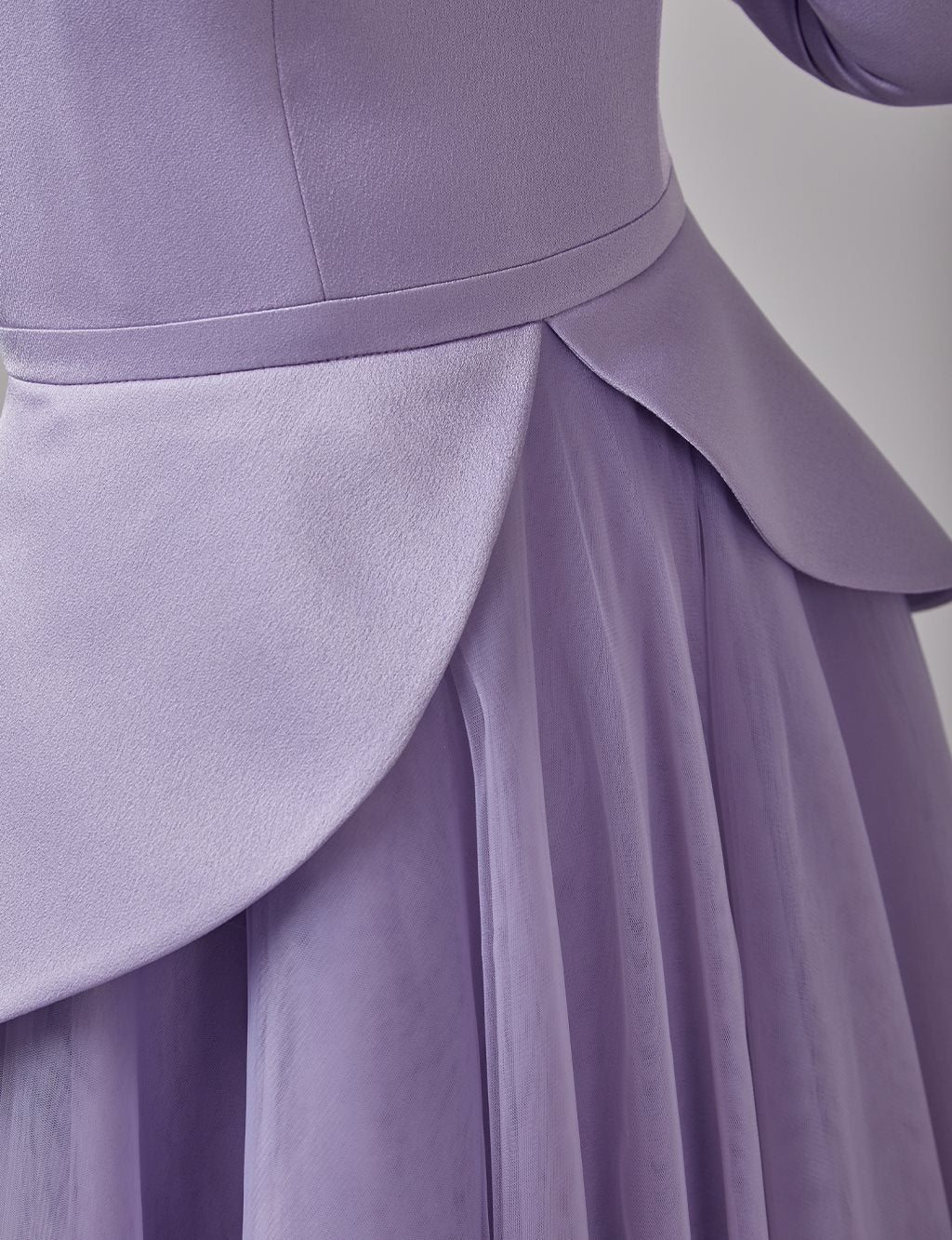 Tiara Tulle Skirt Evening Dress Purple
