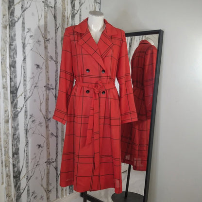 Beautiful red trench coat