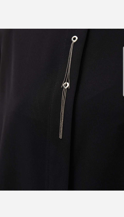 KYRA Pleated Sleeves Tunic Black KY-A21-81017-12